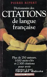 Dictionnaire des citations de langue francaise