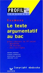 Le Texte argumentatif au bac